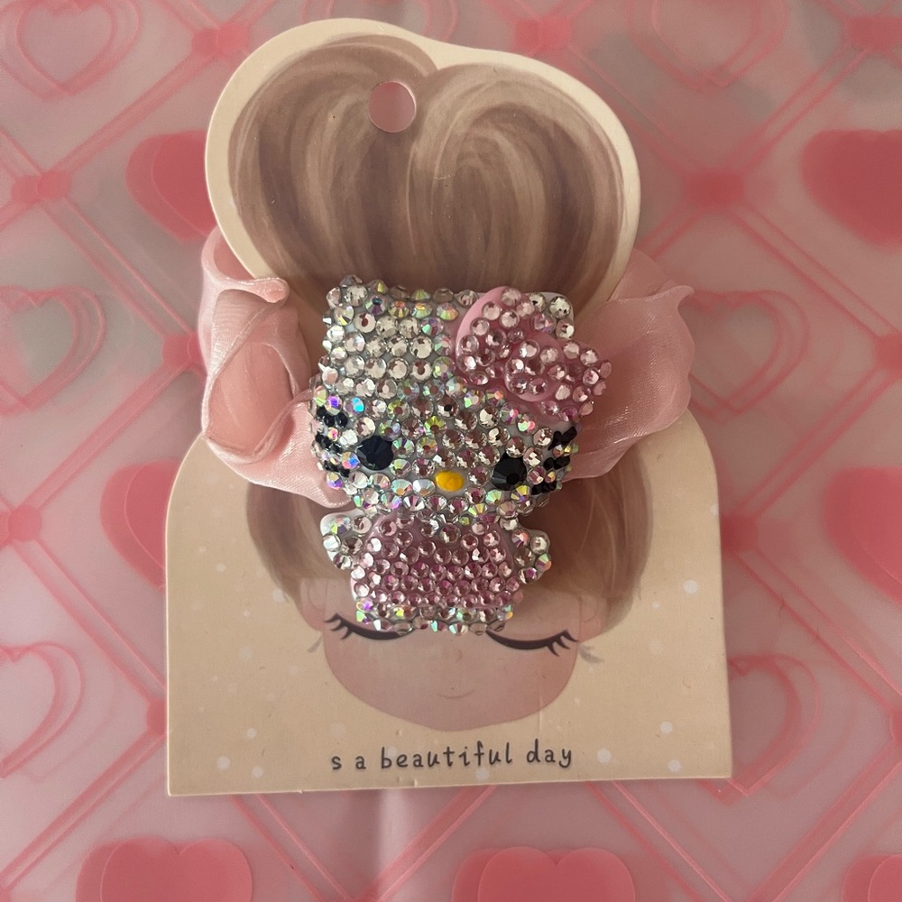 Hello kitty Scrunchy with bling